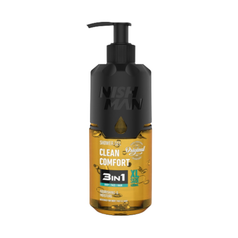 Nishman 3in1 Gel de douche Clean Comfort 480ml